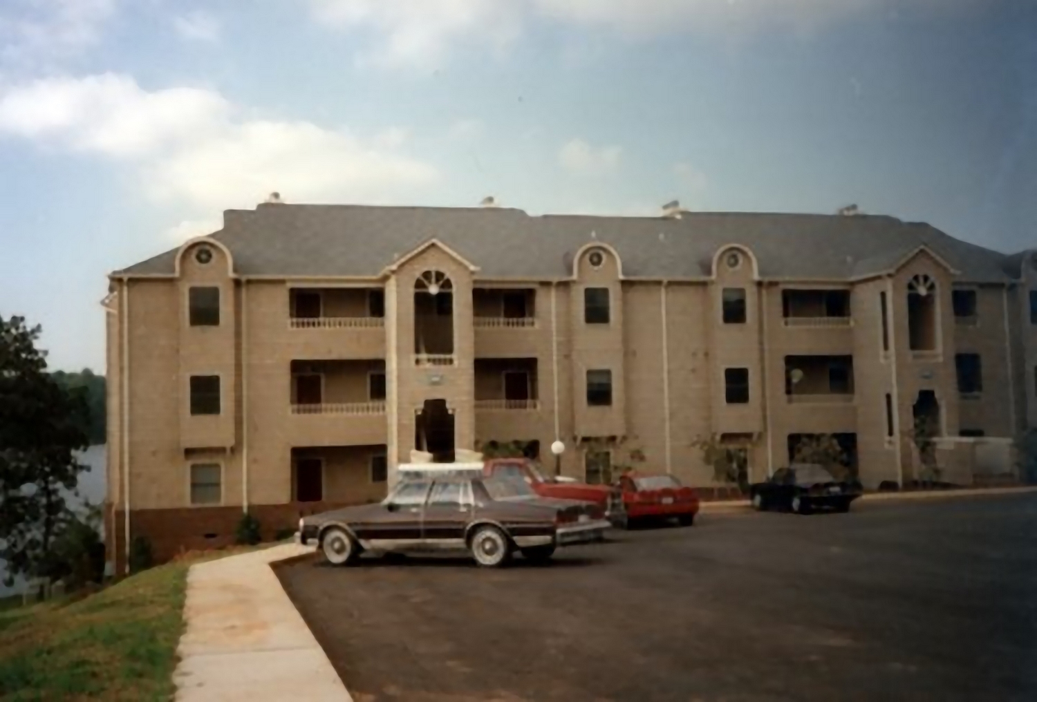 building 9816 in the original cedar colored sidings